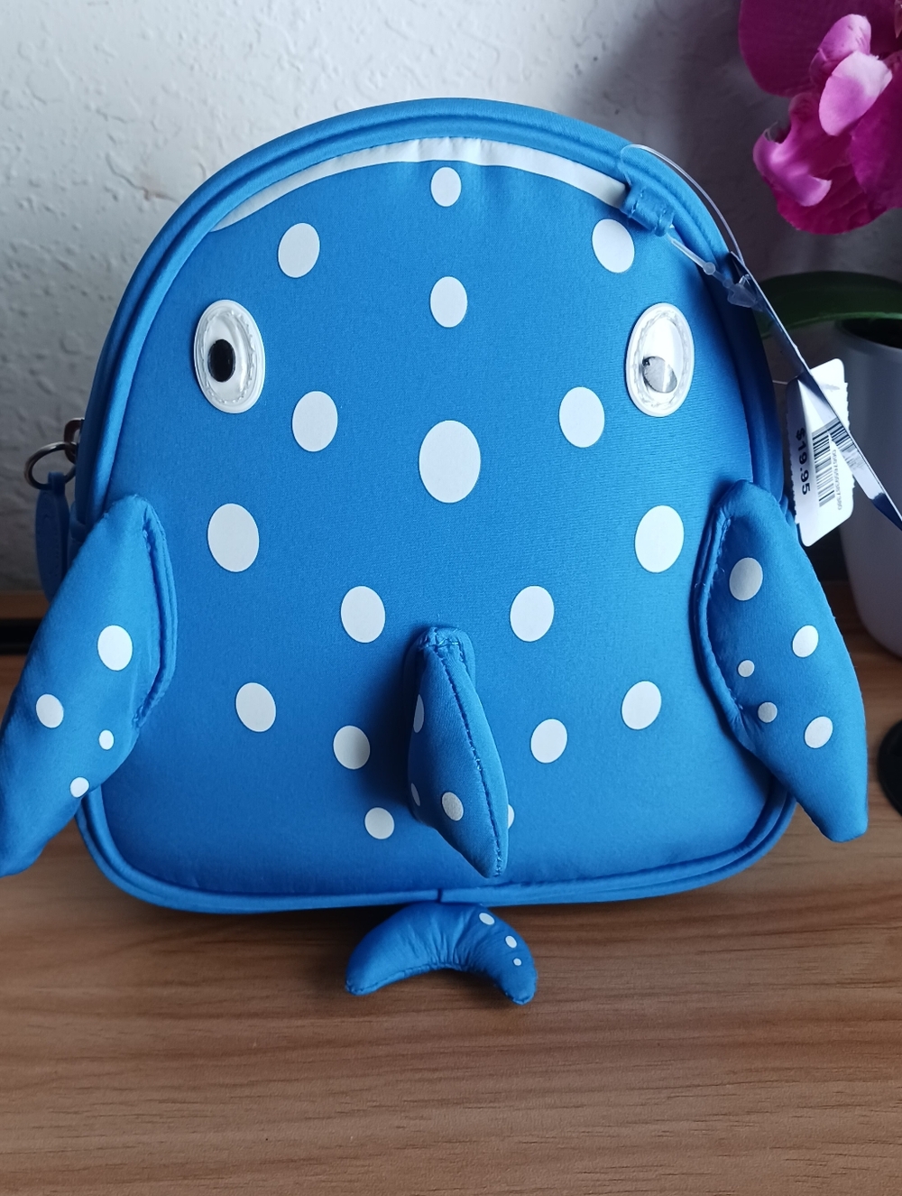 Bath & Body Works Minu Kids Blue Polka Dot Whale Backpack Bag